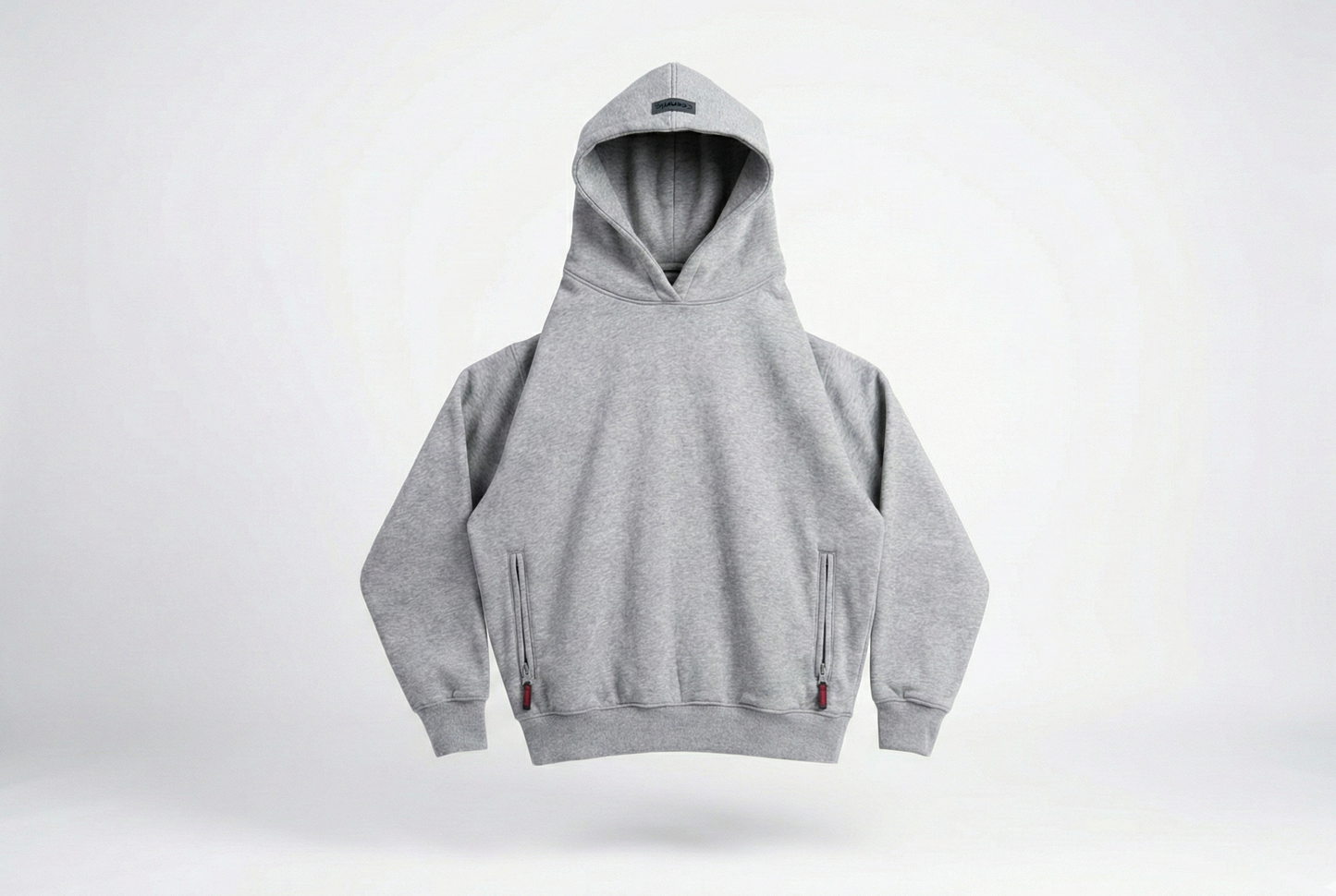 Gray hoodie on a white background